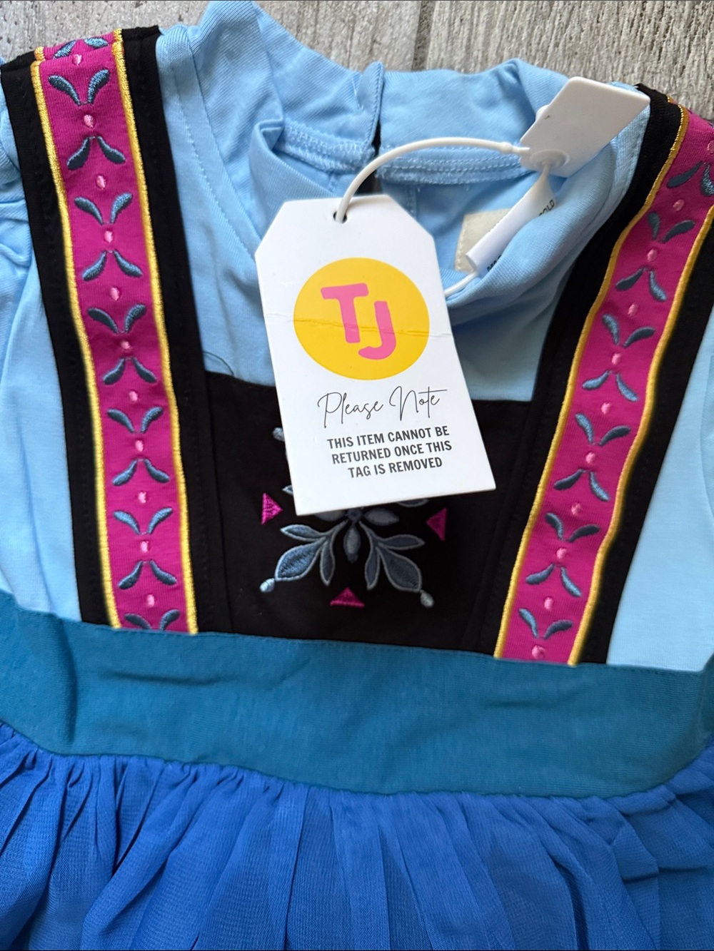 NWT- Taylor Joelle- Elsa’s Floral Suspender Dress with Pink Accents - Picture 7 of 9